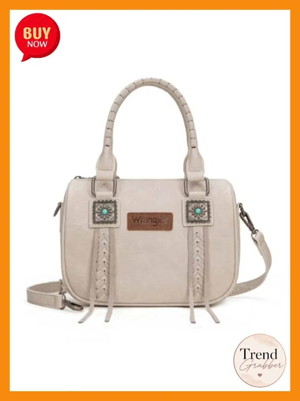 Faux Leather Fringe Crossbody Satchel Purse with Detachable Strap